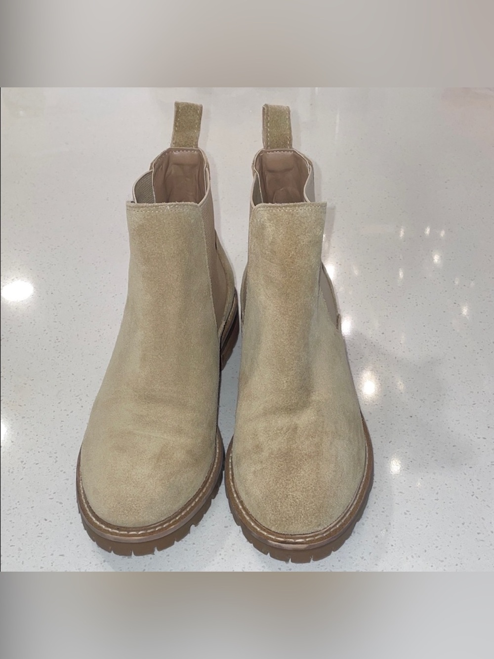 Steve Madden Women's Tan Suede Chelsea Boots